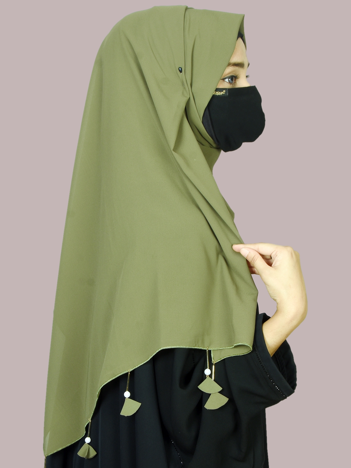 P-370-Latkan Plain High Quality Heavy Chiffon Hijab Long Stole